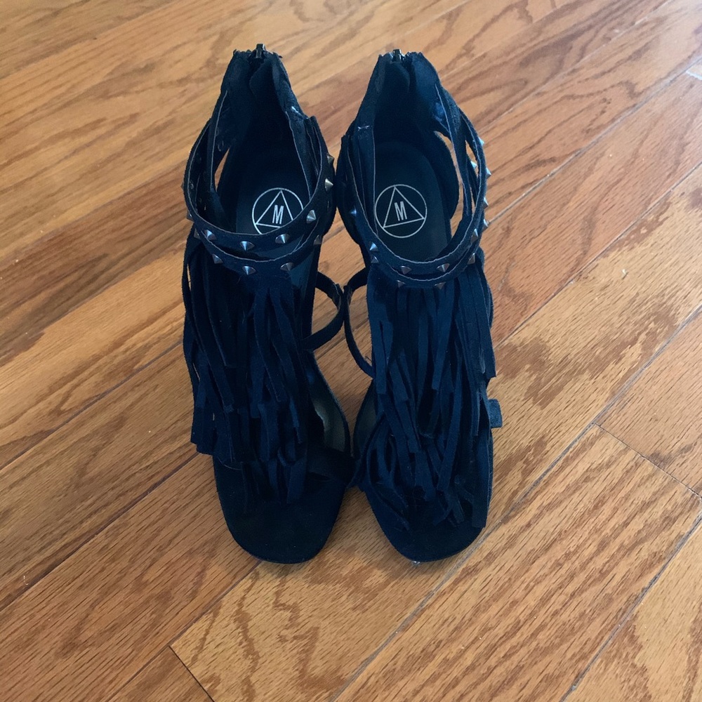 New Missguided Studded Fringe Heels